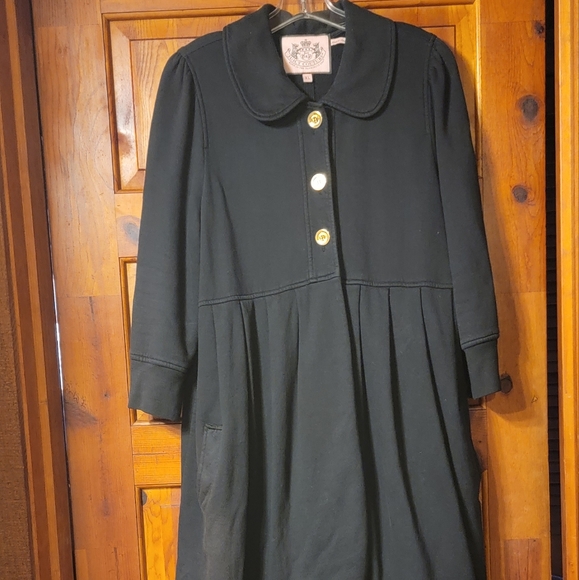 Juicy Coutre Sz XL Black babydoll dress coat - Picture 9 of 9